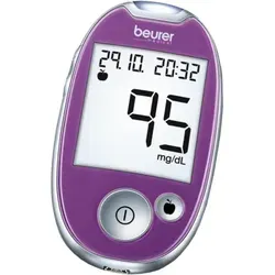 BEURER GL44 Blutzuckermessgerät mg/dl lila