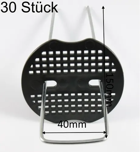 Bodenanker für Garten Unkraut-vlies Kunstrasen U-Form aus Metall mit Scheibe 30