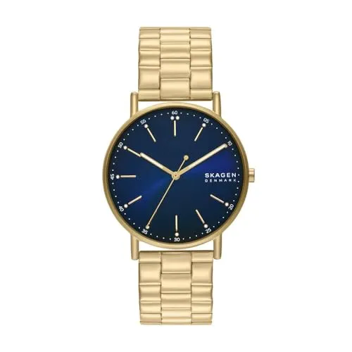 Skagen Signatur Herrenuhr - Elegante Armbanduhr für Herren mit 40 mm Edelstahlgehäuse und präzisem Quarzwerk. Wasserdicht bis 50 m, ideal für den Alltag und besondere Anlässe.