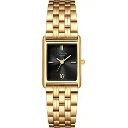 Glanzstücke München Damenuhr Gelbgold Edelstahl 10130049 - Elegante Damenuhr mit glänzendem gelbgoldenem Gehäuse und strukturiertem schwarzen Zifferblatt. Präzises Quarzwerk und robustes, individuell kürzbares Edelstahlarmband sorgen für höchsten Tragekomfort und Stil.