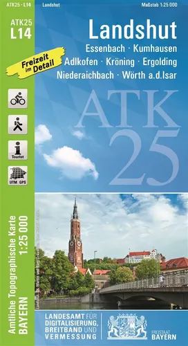 Wander-, Radkarte Landshut -Niederbayern