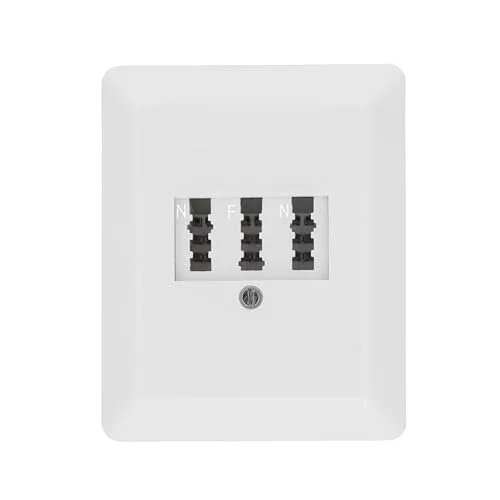 BIGtec TAE Dose Telefondose Aufputz NFN Telefon Anschlussdose AP 3x6-polig signalweiß weiß für Telefonanschluss Hausanschluss NTBA DSL-Splitter