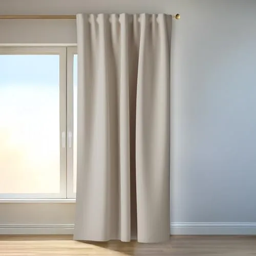 Homing Akustikvorhang Kalin Natur – Blickdicht & Elegant in beige von Homing
