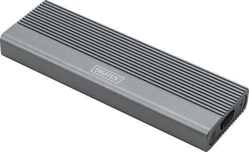 Digitus DA-71156 M.2 SSD-Gehäuse USB-C - Externe Festplattengehäuse für M.2 NVMe und SATA SSDs, unterstützt bis zu 8 TB Speicherkapazität und bietet eine Datenübertragungsrate von 10 Gbps, ideal für mobile Nutzung.