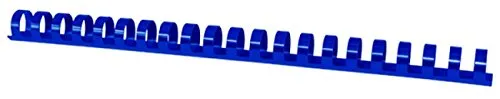OFFICE PRODUCTS Plastikbinderücken 100 Stück DIN A4 19mm (165 Seiten) Binderücken Bindungskämme Plastikbindung | Kunststoff | Farbe: Blau