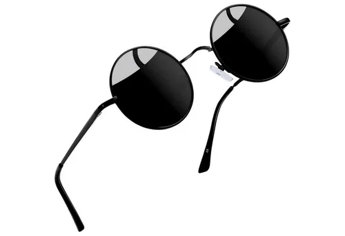 LuxusKollektion Retrosonnenbrille Sonnenbrille Rund Polarisierte A01-(vereinfacht)schwarz Wie die Bilder