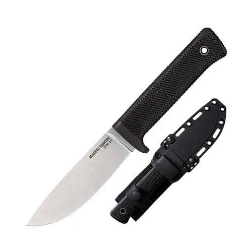 Cold Steel Master Hunter Stonewash - Outdoormesser mit Drop Point Klinge - Taschenmesser aus CPM-3V Klingenstahl, ideal für Outdoor-Abenteuer und robusten Einsatz.