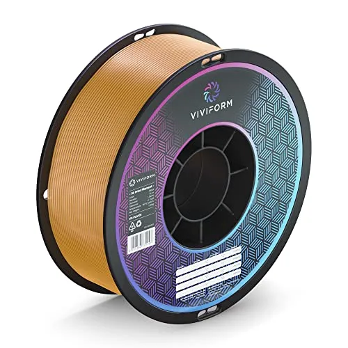 Viviform PLA Filament für 3D Drucker | 1kg Rolle | ∅1,75mm +/- 0,03mm | Orange Transparent, VF-PLA203