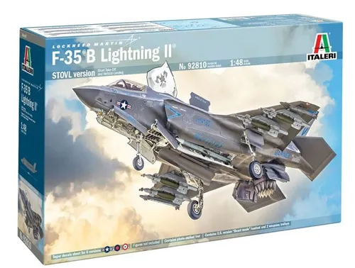 ITALERI, F-35B Lightning II Kampfjet zum Zusammenbauen und Bemalen, 1/48, ITA...