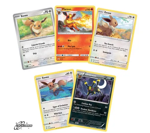 The Pokémon Company Sammelkarte Pokémon Karten Set Englisch–Zufällige Evoli Entwicklungen 5er/10er Set
