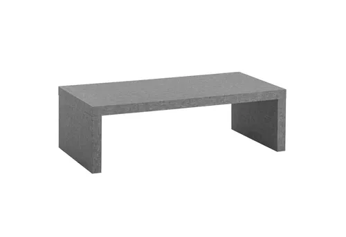 FineBuy Couchtisch 110x55 cm – Zeitloser Wohnzimmertisch im Beton-Look - Beistelltisch fürs Wohnzimmer mit großer, matte Tischplatte für Deko und Getränke. Minimalistische U-Form für ein harmonisches, zeitloses Design.