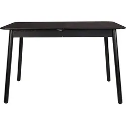 Zuiver Glimps Ausziehtisch, 120 x 80 cm, schwarz - Esstisch mit ausziehbarer Funktion, perfekt für gesellige Abende und Platz für Familie und Freunde.