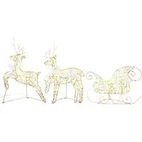 vidaXL LED Rentiere mit 60 LEDs in gold von vidaXL