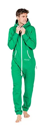 Moniz Herren Jumpsuit, Onesie, Overall (grün, S) in grün von Moniz
