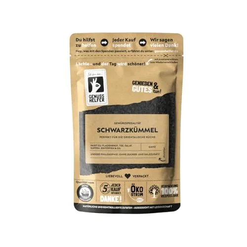 Bremer Gewürzhandel Schwarzkümmel, ganze Schwarzkümmelsamen, 10 x 100g - Entdecken Sie den intensiven Geschmack des Schwarzkümmels! Ideal für die süd-asiatische und orientalische Küche, verleiht er Ihren Gerichten eine besondere Würze. 100% natürliche Rohstoffe ohne Zusätze.
