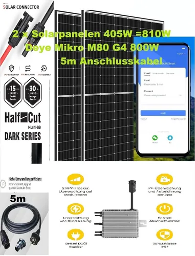 Deye M80G4 800W Balkonkraftwerk mit Mikrowechselrichter