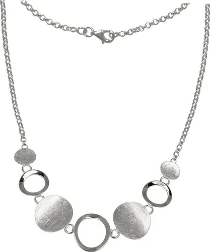 SilberDream Collier SDK4900JX - Elegante Halskette aus 925 Sterling Silber - Colliers aus 925er Sterling Silber, 45cm lang mit mattierten und glänzenden Elementen. Perfekt für jeden Anlass und allergenfrei, ideal für modebewusste Damen.