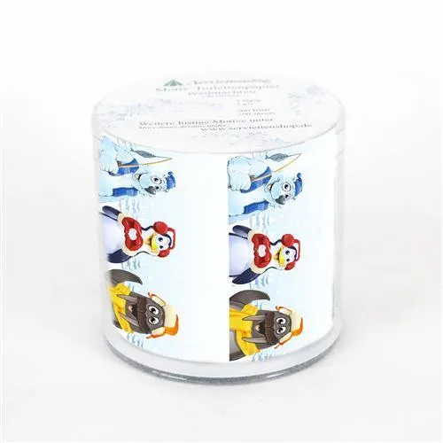 Toilettenpapier Rolle Polar Friends Kaltes Wintertreffen Pinguin Walross 3-lagig