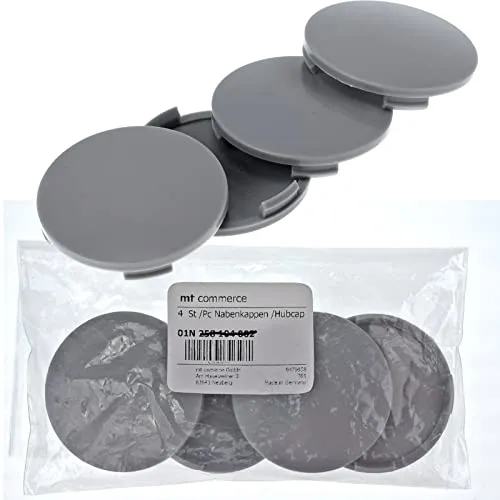 4X 64 mm Nabenkappen Felgen Deckel Kappen Grau Gewölbt für Alutec Rial Anzio