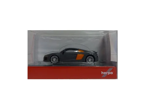 Herpa 028516-002 Audi R8 V10 Plus nardograu Blade orange Sammlermodell 1:87 Neu