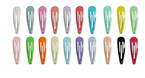 NATUCE 50 Stück Haarspangen Schwarz, 5CM Haarspangen Mädchen, Haarclips Werden, Kinder Haarklammern, Haar Clips Metall, Haarschmuck Hairclips, Haarspange für Mädchen, Kinder und Damen (10 Farben)