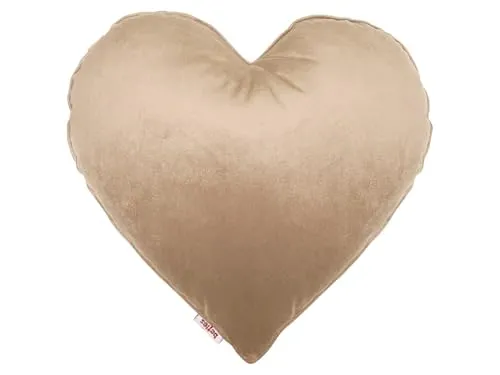 beties Dekokissen Samt&Sonders Herz Kissen, braun-beige - Kissen für ein gemütliches Zuhause, gefüllt mit hochwertigen Polyester-Faserbällchen für ein luxuriöses Kuschelerlebnis und ideal als Geschenk für besondere Anlässe.