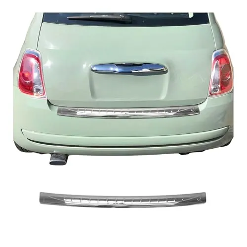 OMAC Ladekantenschutz für Fiat 500 500C - Abdeckblenden, eleganter Edelstahl-Ladekantenschutz für optimale Kratzensicherung beim Be- und Entladen, einfache Installation ohne Bohren, langlebig und rostbeständig.
