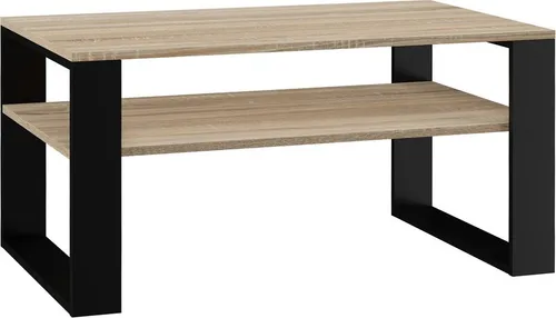 VBChome Kaffeetisch 90 x 58 x 50 cm Eiche Sonoma - Schwarz Couchtisch Wohnzimmertisch Teetisch Beistelltisch Sofatisch Modern Wohnzimmer Büro Eiche Sonoma - Schwarz