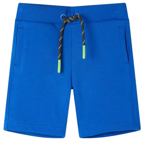 vidaXL Kindershorts mit Kordelzug Taschen Jungen Shorts Kurze Hose Sommer Blau 128