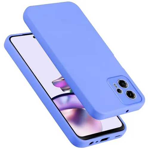 Produktbild Cadorabo Hülle kompatibel mit Motorola Moto G13 / G23 Hülle Silikon Handyhülle für Moto G13 / G23 Case aus flüssigem Silikon- Kratzfeste und stoßfeste dünne TPU Schutzhülle - Liquid HELL LILA