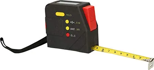 Elektrisches Bandmaß 5 M mit Feststeller und Gürtelclip - Praktisches Messgerät mit automatischem Bandeinzug, ideal für Handwerker und Heimwerker. Robuste, abriebfeste Bauweise für langlebigen Einsatz.