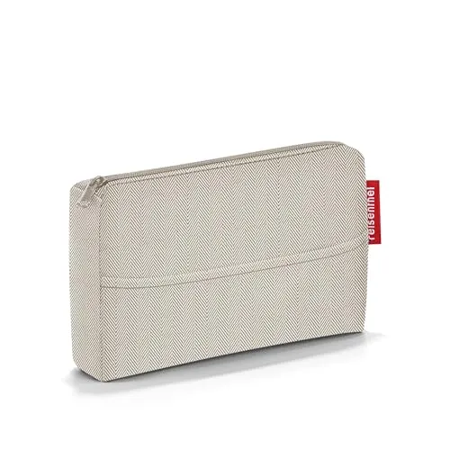 reisenthel pocketcase - Kompakter Taschenorganizer in Herringbone Sand - Praktische pouch für Büro und unterwegs. Hauptfach mit Reißverschluss und Steckfach außen. Aus hochwertigem, wasserabweisendem Polyestergewebe.