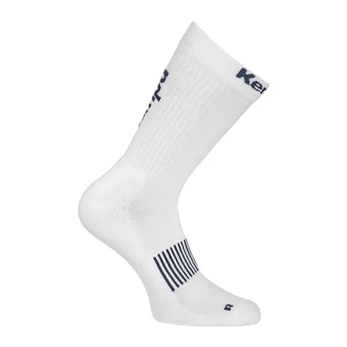 Kempa Unisex Logo Classic Sport-Socken, Weiß/Marine, 46-50 EU