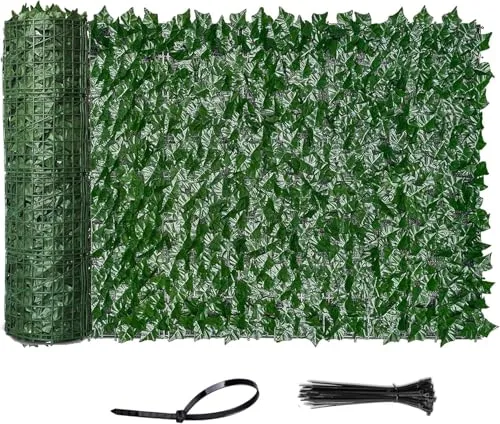 Vinclus Künstliche Efeu Sichtschutz für Balkon und Garten 100 x 300 cm
