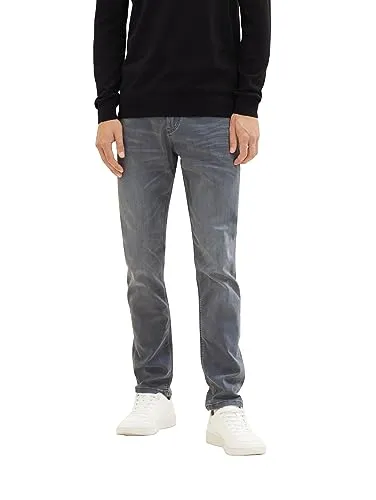 TOM TAILOR Herren 1021161 Josh Regular Slim Jeans - Grey Denim - Hochwertige Jeans im Five-Pocket-Style mit hohem Stretch-Anteil für optimalen Tragekomfort. Perfekt für lässige Outfits und vielseitig kombinierbar.