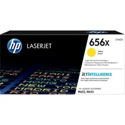 HP Toner CF462X 656X Gelb - Toner für HP Color LaserJet Enterprise, hohe Kapazität von ca. 22.000 A4-Seiten bei 5%, ideal für umfangreiche Druckaufträge.