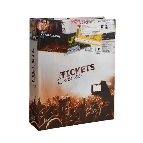 Sammelalbum für Eintrittskarten - für 60-120 Tickets, ideal zur Aufbewahrung Ihrer schönsten Erinnerungen an Veranstaltungen