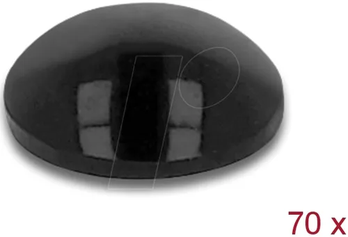 DELOCK 18308 - Gummifüße rund selbstklebend 8 x 3 mm 70 Stk. schwarz