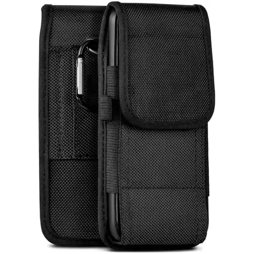 moex Handy Gürteltasche für Xiaomi 15 Hülle mit Gürtelschlaufe, Outdoor Handyhülle Gürtel Handytasche, robuste 360 Grad Schutzhülle mit Karabiner, Agility Case, Schwarz