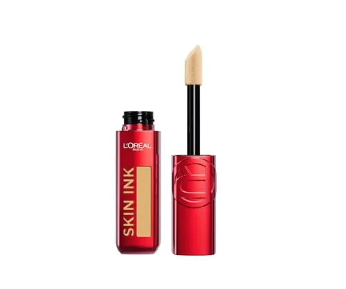 L'Oreal Paris Infaillible Skin Ink, Foundcealer, Deckend wie eine Foundation, Leicht wie ein Concealer, bis zu 48H semi-permanentes Make Up, Wasserfest, Schweißfest, Kein Abfärben, Medium Warm 290