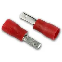 BLANKO Flachstecker 08-28mm 50 Stück Rot in Plastikbox