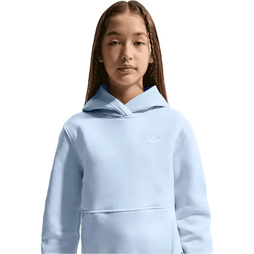 Nike Kinder Nsw Club Fleece Hoodie (Größe XL, blau) - Bequemer Hoodie mit kuscheligem Fleece-Innenfutter, ideal für Freizeitaktivitäten und den Alltag. Hält Kinder angenehm warm und stylish.