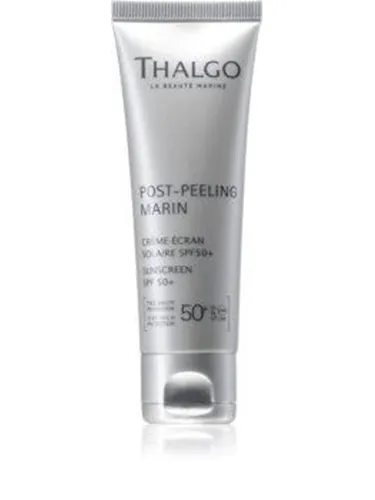 Thalgo Post-Peeling Marine Sunscreen SPF50+ 50 ml - Sonnenschutzmittel mit hohem Lichtschutzfaktor, schützt die Haut nach Peelings effektiv vor UV-Strahlen und sorgt für eine optimale Regeneration.