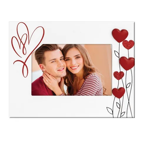 matches21 HOME & HOBBY Bilderrahmen Holz Bilderrahmen rechteckig weiss für 10x15 cm, Wand-Deko Fotorahmen im Querformat zum Stellen, Hängen