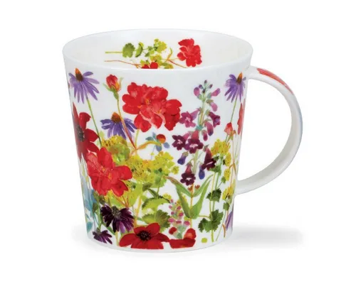 Dunoon Tasse Cottage Border rot Cairngorm 0,48 l Fine Bone China Porzellan, 1-tlg.