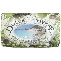 Nesti Dante Firenze Dolce Vivere Sardegna Seife 250 g - Luxuriöse Seife mit authentischem Duft nach Pistazien und Myrten-Nektar, feuchtigkeitsspendend und biologisch abbaubar – für ein sinnliches Duscherlebnis.