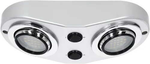 Dimatec LED Zwillingsaufbauleuchte, 12V / 2x1 Watt