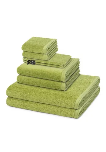 Vossen Handtuch Set Vegan Life, Walkfrottee, 8-teilig in grün von Vossen