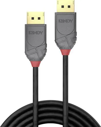 LINDY DisplayPort Anschlusskabel DisplayPort Stecker, DisplayPort Stecker 2.00m Schwarz 36482 8K UHD DisplayPort-Kabel