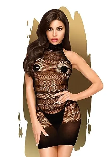 Penthouse, Netz-Kleid, Kleid, verschiedene Größen, Dessous, 'Epic night', schwarz, Größe: S-L
